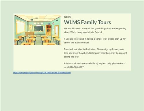 WLMS Family Tours